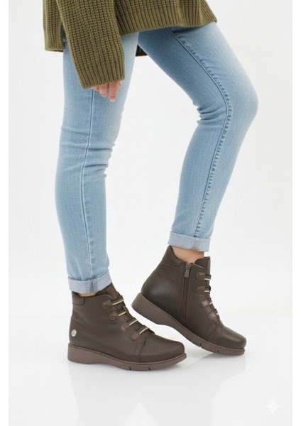 Mammimia Kadın Düz Taban Günlük Bağcıksız Ortopedik Hakiki Deri Bot M26/KB4535 fiyatları