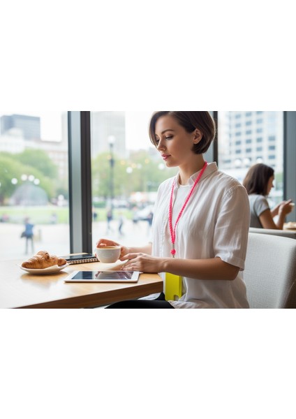 Telefon Boyun Askısı Neon Pembe Paracord Örgü Tüm Kılıflara Uyumlu fiyatları