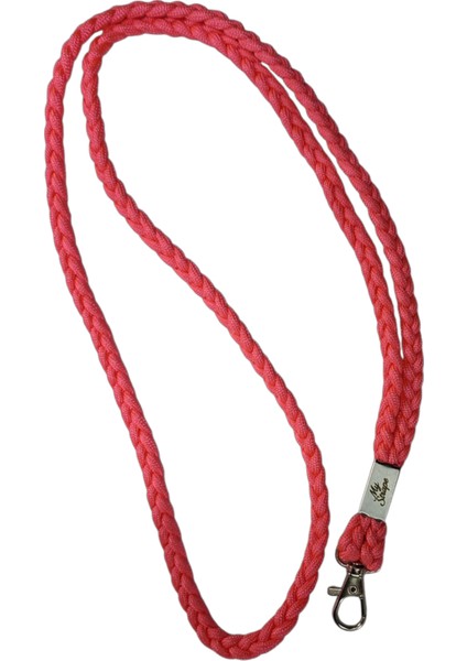 Telefon Boyun Askısı Neon Pembe Paracord Örgü Tüm Kılıflara Uyumlu indirimleri