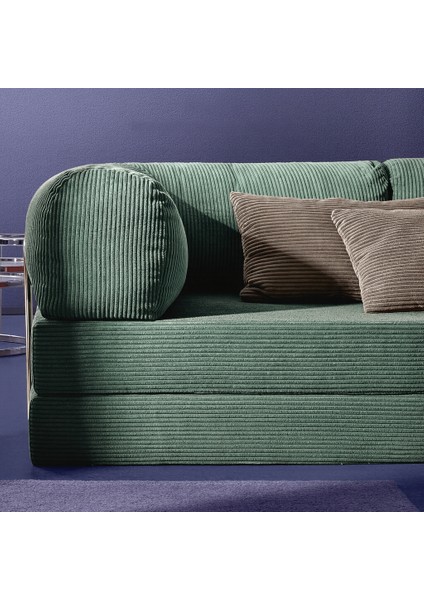 Mininest Modern Fitilli Kadife Kanepe| Yatak Olabilen, Dayanıklı 50 Dns Sünger, Yıkanabilir Kılıf modelleri