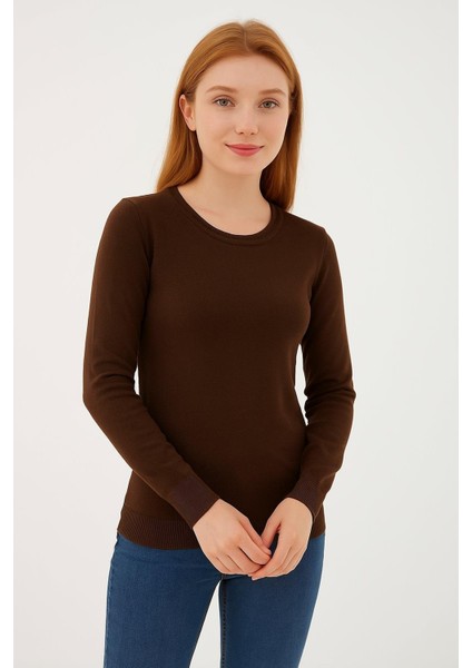 Esnek U Yaka Kazak Kahve fiyatları