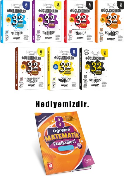8.sınıf Güçlendiren 32 Haftalık Deneme 7'li Set (Güncel Marif Model)