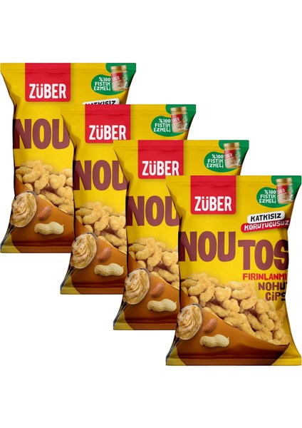 Noutos Nohut Cipsi 55 gr Fıstık Ezmeli x 4 Adet