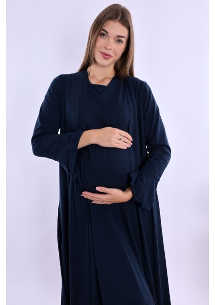 Lacivert Hamile Lohusa Set