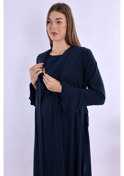 Lacivert Hamile Lohusa Set