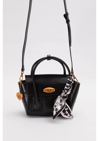 Küçük ve Şık Uzun Askılı Kadın Omuz ve El Çantası 930459 Siyah