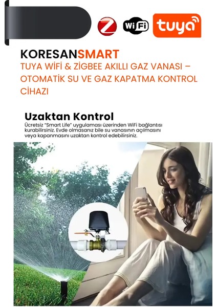 Tuya Akıllı Su Gaz Vanası – Zigbee indirimleri