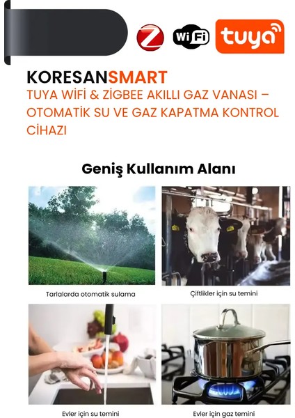 Tuya Akıllı Su Gaz Vanası – Zigbee