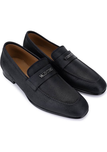 Valentıno Erkek Hakiki Deri Siyah Loafer Ayakkabı 667 20171 Erk Ayk Y23 Black fiyatları