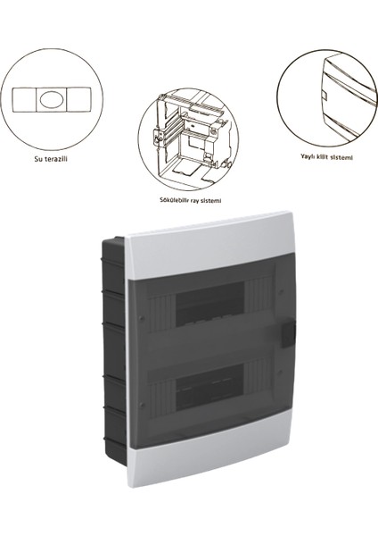 Horoz 600-000-241 Beyaz Sıva Altı 24’lü Sigorta Kutusu fiyatları