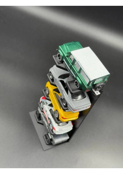 1/64 Ölçek Araç Sergileme Standı (5 Araçlık) - Siyah - Araçlar Dahil Değildir! modelleri