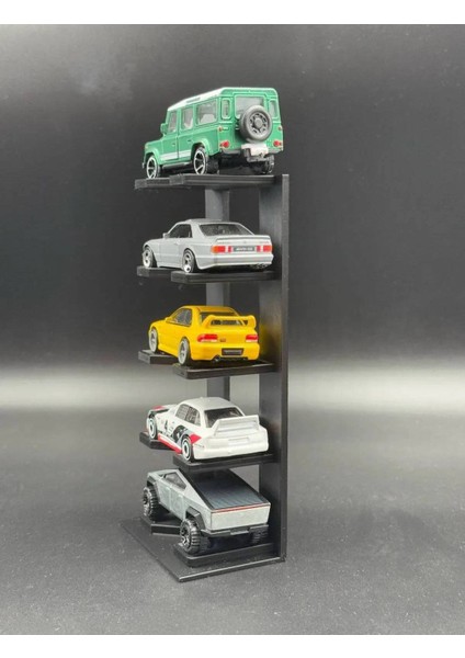 1/64 Ölçek Araç Sergileme Standı (5 Araçlık) - Siyah - Araçlar Dahil Değildir! fırsatları