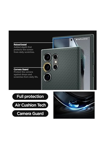 Galaxy S24 Ultra Kılıf Liquid Air Abyss Green - ACS07288 indirimleri