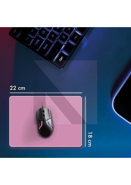 Team - Gaming Oyuncu Mouse Pad, Kaymaz Taban Gamer Mousepad, Masa Koruyucu Masa Matı, Ofis Tipi Klavye ve Fare Altlığı(Pembe, 22X18 cm - S) fiyatları