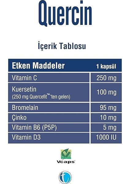 Ilaç Quertecin Fitozomal Kuersetin Bromelain 60 Kapsül fırsatları