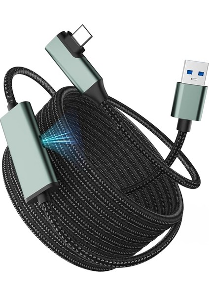 Quest 3 Şarj Bağlantısı Kablosu, Oculus Meta 3s Vr Için Şarj Kablosu, Pro, Pico 4, Pc, Buhar, Yüksek Hızlı Veri, 16.4ft, Kesintisiz Oynanış