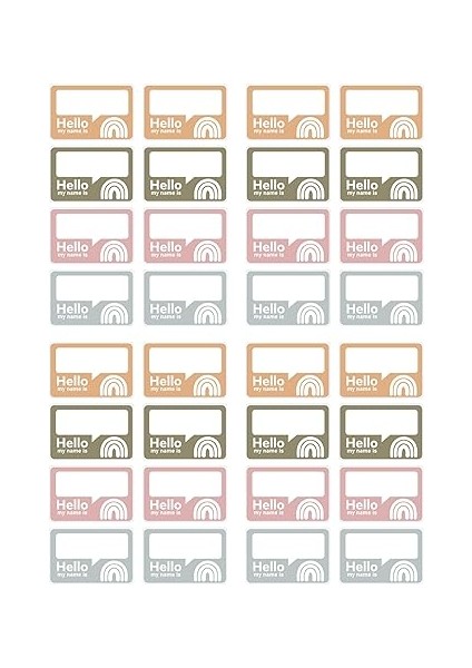My Name Is Temalı Isimli Okul Etiketi Defter Kitap Kalem Sticker (4x2.7 Cm) 30 Adet Boş (Hello My Name Is 5) fiyatları