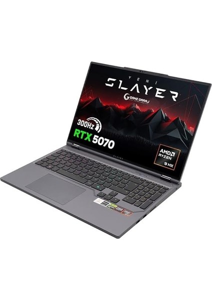 Garaj Slayer R9T-5070 C6 Amd Ryzen 9 8945HX 32GB Ram 1tb SSD RTX5070 16" 300Hz Qhd+ Freedos Oyuncu Laptop fiyatları