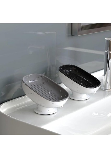 Vantuzlu Su Giderli Çift Katmanlı Sabunluk,vakumlu Su Giderli Sabunluk(Renk Asorti Olarak Gönderim Yapılacaktır)