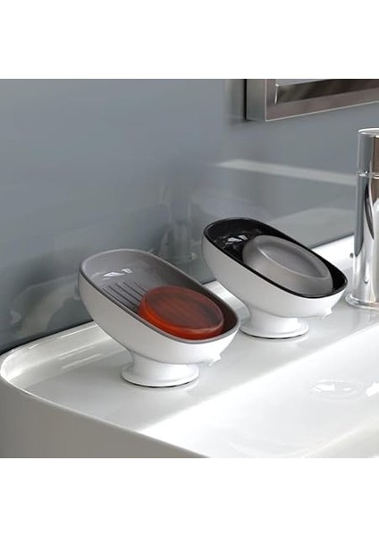 Vantuzlu Su Giderli Çift Katmanlı Sabunluk,vakumlu Su Giderli Sabunluk(Renk Asorti Olarak Gönderim Yapılacaktır) fırsatları