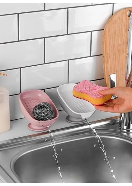 Vantuzlu Su Giderli Çift Katmanlı Sabunluk,vakumlu Su Giderli Sabunluk(Renk Asorti Olarak Gönderim Yapılacaktır) indirimleri