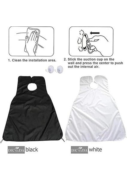 Nada Pratik Sakal Örtüsü Fonksiyonel Çok Amaçlı Renkli Sakal Kesme Önlüğü 2023 Yeni Model Vantuz Dahil Elite Paket (Beyaz) modelleri