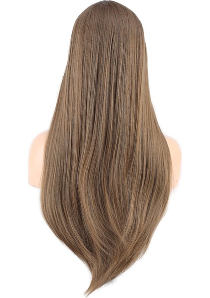 Düz Perçemli Uzun Fiber Sentetik Peruk - Bebek Kumralı indirimleri