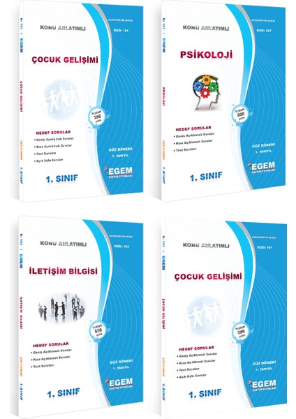 Aöf 1. Sınıf Çocuk Gelişimi Güz Dönemi Konu Anlatımlı Soru Bankası