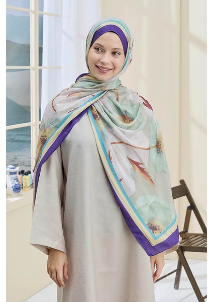 Gelincik Desen Bambu Şal