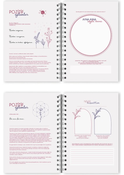 A5 Spiralli Süresiz-Motivasyon Sayfalı-Haftalık Planlayıcı Ajanda indirimleri