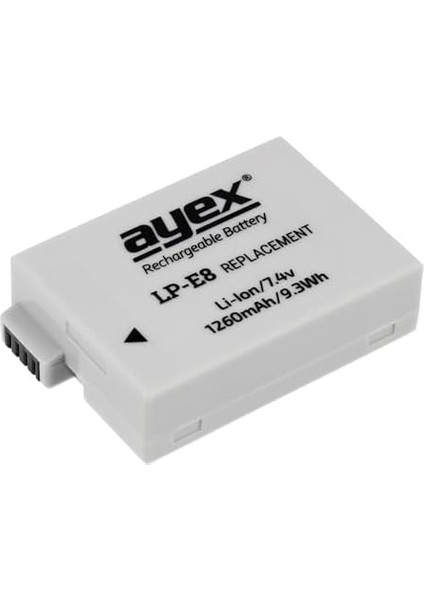 Lp-E8 Batarya Eos 700D, 650D, 600D, 550D ile Uyumlu modelleri