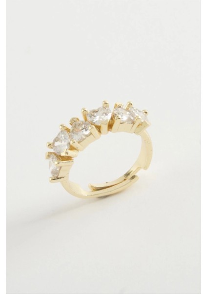 Kalp Zirkon Taşlı Yüzük