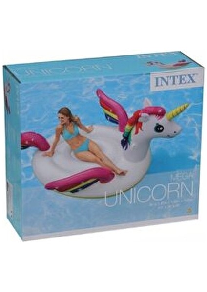 Elite Şişme Tek Boynozlu Mega Unicorn At Tutmaçlı Ada Binici 287X193X165 cm 1 Adet fiyatları