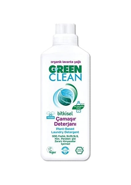 Green Clean Sıvı Çamaşır Deterjanı Lavanta 1 Litre