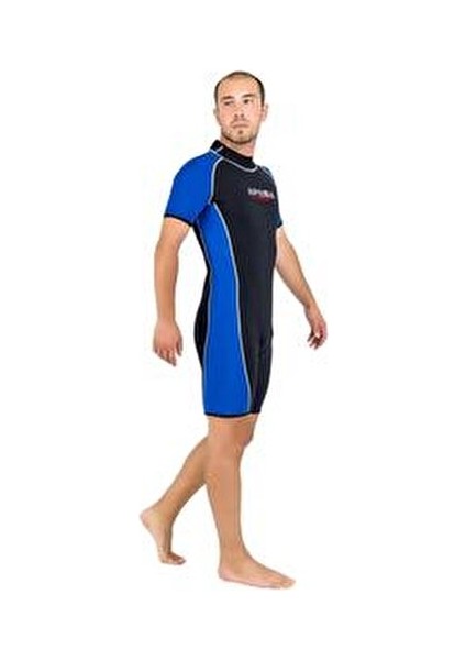 Sport Shorty Elbise 3 mm Kalınlıkta Isı Yalıtımlı Mavi Siyah Renkli Dalış Ürünü modelleri