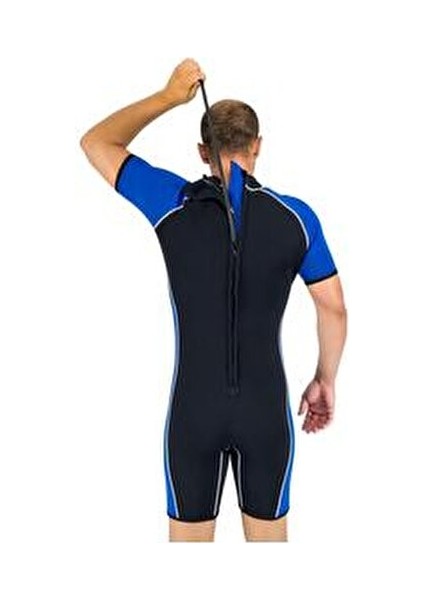 Sport Shorty Elbise 3 mm Kalınlıkta Isı Yalıtımlı Mavi Siyah Renkli Dalış Ürünü