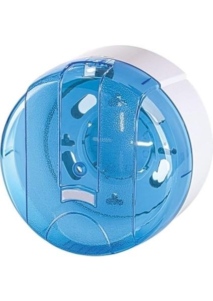 Sas Haus Mini Pratik Tuvalet Kağıdı Dispenser Şeffaf Mavi Rulo Kağıtlık Cimri