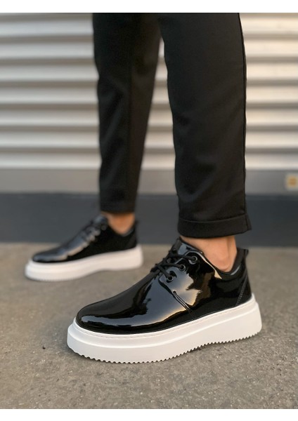 JY03 Luxor Bağcıklı Rugan Erkek Günlük Spor Klasik Ayakkabı Rbt - Siyah fiyatları