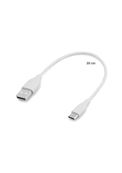 Yetty Type-C Kısa Hızlı Powerbank Şarj ve Data Kablosu 2.1A Beyaz 20CM (Type-C) fiyatları