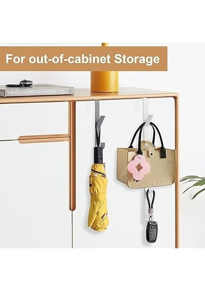 Üstü Kancalar, 4 Adet x 5 Kanca Kapı Üstü Kanca Askı Havlu Askısı Dikey Paslanmaz Çelik Elbise Havlu Askısı Elbiseler, Fırçalanmış, Yerden Tasarruf Sağlayan (Beyaz) fiyatları