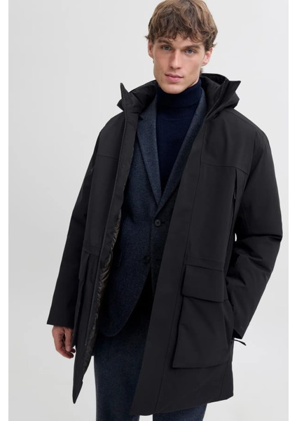 Erkek Jprccmoon Su Geçirmez Kapüşonlu Kaban 12280904 Siyah fiyatları