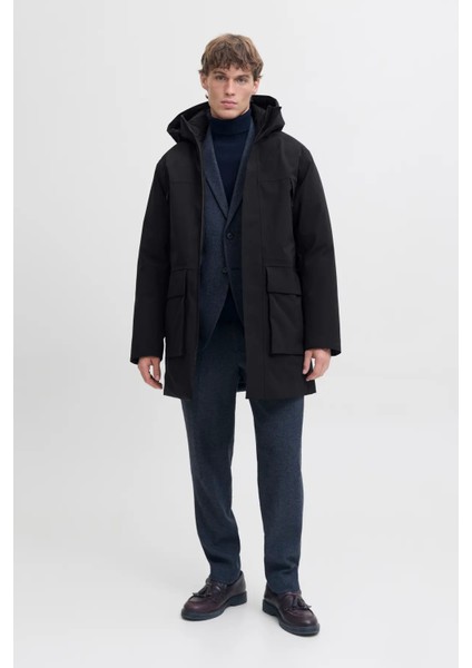 Erkek Jprccmoon Su Geçirmez Kapüşonlu Kaban 12280904 Siyah fırsatları