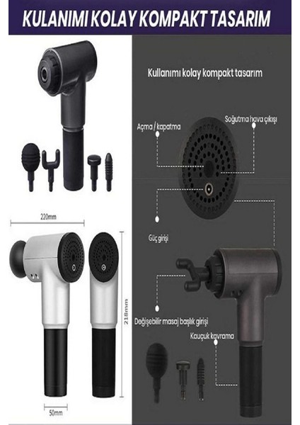 Şarjlı Sporcu Masaj Tabancası Renk Seçilemez fiyatları