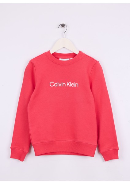 Baskılı Kız Çocuk Kırmızı Sweatshırt IU0IU00680XCO