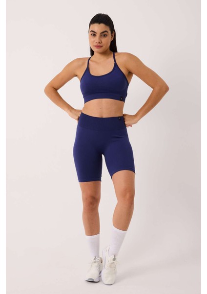 Luma Spor Şort Yüksek Bel Esnek Şekillendirici ve Toparlayıcı Seamless Tayt Kısa Şort fırsatları