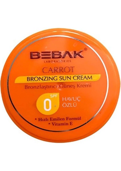Spf 0 Güneş Kremi Havuç Özlü Kavanoz 100 ml Yeni