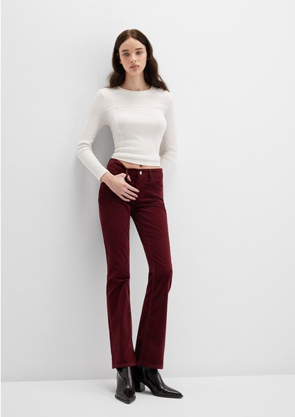 Molly Bordo Kadife Pantolon 1013689467