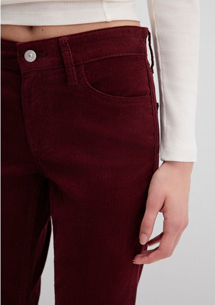 Molly Bordo Kadife Pantolon 1013689467