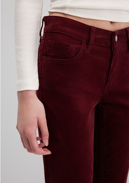 Molly Bordo Kadife Pantolon 1013689467