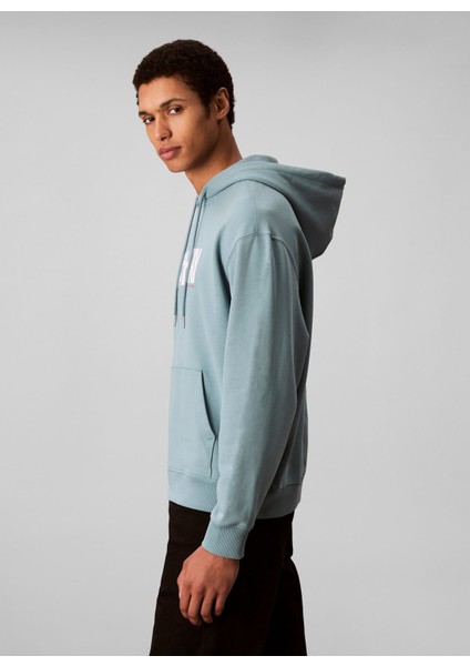 Kapüşon Yaka Mavi Erkek Sweatshırt LV04RD258GCJQ Ls Eu 350TERRY Ck Red fırsatları